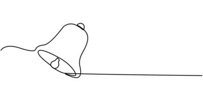continuous line illustration design of bell, Continuous line drawing of bell vector