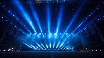 Stadium Event at Night with Concert Light Setup photo
