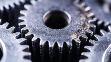 Metallic Gears And Cogs. Industrial power and function in sync. photo