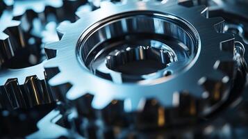Rotating Gear System. Precision machinery operating with efficiency. photo