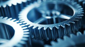 Industrial Gears In Motion. Power and precision in an intricate system. photo