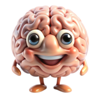 Brain Character Smiling and Symbolizing Intelligence png