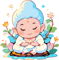 Smiling Baby Buddha Icon of Wisdom and Tranquility png