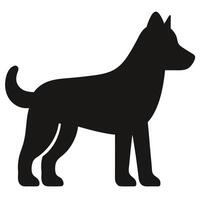 Dog Silhouette Illustration Simple Pet Animal Design Graphics Resource Template vector