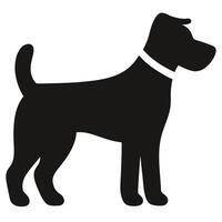 Dog Silhouette Icon Standing Profile Illustration Graphic Design Element vector