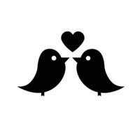 Romantic Birds Silhouette Graphic Ideal For Valentines Day Designs And Invitations vector