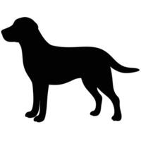 Standing Dog Silhouette Design Element For Decoration And Creative Projects vector