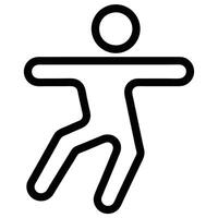 Line Art Illustration Of A Person Dancing In A Minimalist Style vector
