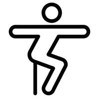Simple Icon Of A Person Pole Dancing In Line Art Style vector