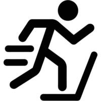 Graphic Illustration Of Person Running Up Steps Or Progress Symbol vector