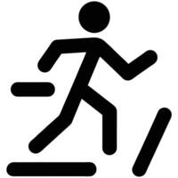 Stick Figure Running Obstacle Course Symbol Illustration Icon Graphic Design vector