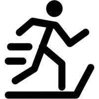 Running Figure Icon Pictogram Showing Motion Speed Black And White Illustration vector