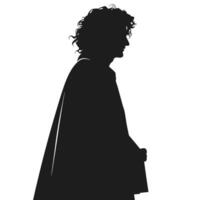 Frodo Baggins Silhouette Graphic Illustration Fantasy Character Design vector