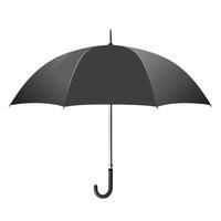 Classic Black Umbrella Illustration Isolated On White Background For Weather Protection vector