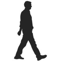 Walking Man Silhouette Graphic Illustration On White Background For Various Design Projects vector