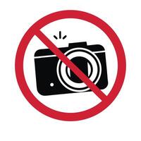 No Photography Symbol Illustration Restricting Camera Usage For Secure Sensitive Areas vector