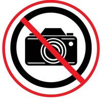Photography Not Allowed Sign No Camera Symbol Prohibited Red Circle Icon vector