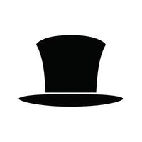 Elegant Top Hat Silhouette Isolated On White Background For Design Projects vector