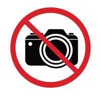 Photography Not Allowed Camera Forbidden Symbol No Photo Sign Icon vector