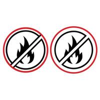 Fire Restricted Sign Isolated Symbol Indicating No Open Flame Allowed vector