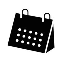 Black Calendar Icon Symbolizing Dates Schedules And Reminders For Planning vector