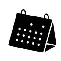 Desk Calendar Icon Minimalist Black And White Design Scheduling And Planning Tool vector