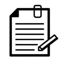 Clipboard With Paperclip And Pencil Icon For Notes And Documentation vector