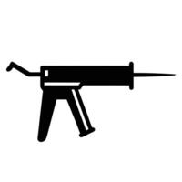 Caulking Gun Symbol Tool Icon Construction Repair Sealant Architecture Improvement Project vector