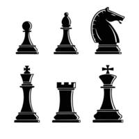 Isolated Black Chess Pieces Set For Strategy And Game Design Illustration vector