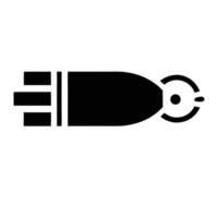 Glyph Icon Of A Usb Dongle With Audio Port For Digital Devices vector