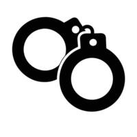 Minimalist Handcuffs Icon Design For Law Enforcement And Justice Concepts vector
