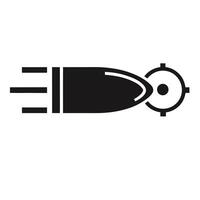 Bullet Target Icon Black And White Symbol Of Accuracy And Precision vector