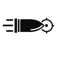 Bullet Target Icon Moving Fast Precision Aim Goal Accurate Concept Design vector