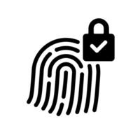 Icon a fingerprint, isolated against a clean background. vector