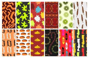 A collection of seamless patterns that are full of artistic value and suitable for application on various types of printing surfaces. vector