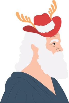 Santa claus in a red hat