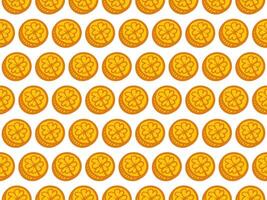 Repeating Seamless pattern of golden coins with four-leaf clovers, perfect for St. Patricks Day decor, festive packaging, digital backgrounds, and textile designs. vector
