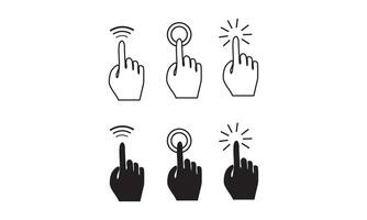 Hand click icon,Hand cursor icon set vector