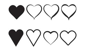 Love Heart icon set for mobile concept and web design vector