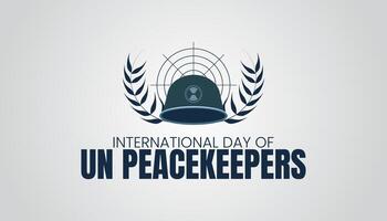 International Day of UN Peacekeepers Tribute Design vector