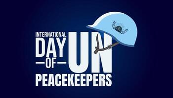 Service and Sacrifice, International UN Peacekeepers Day vector