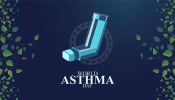 Supporting Lungs, Saving Lives, Asthma Day Design vector
