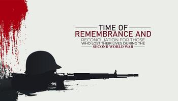 WWII Memorial Illustration for Global Unity and Peace vector