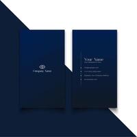 Elegant luxury looking dark vertical business card template. Premium visiting card design. Ready to print. Stylish modern vertical business card editable. Ready to print vector