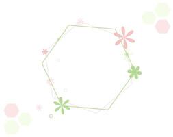 pastel flower frame in minimal theme background vector
