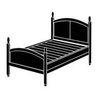 bed frame outline. vector