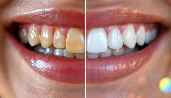 From Stained to Sparkling, Teeth Whitening Transformation, Before and After Teeth Whitening photo