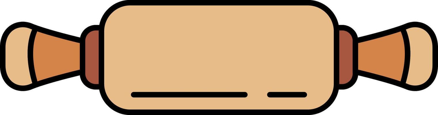 single icon of a wooden rolling pin