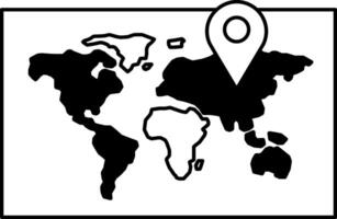 single icon of a map of the world vector
