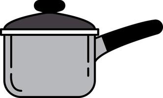 single icon of a saucepan vector